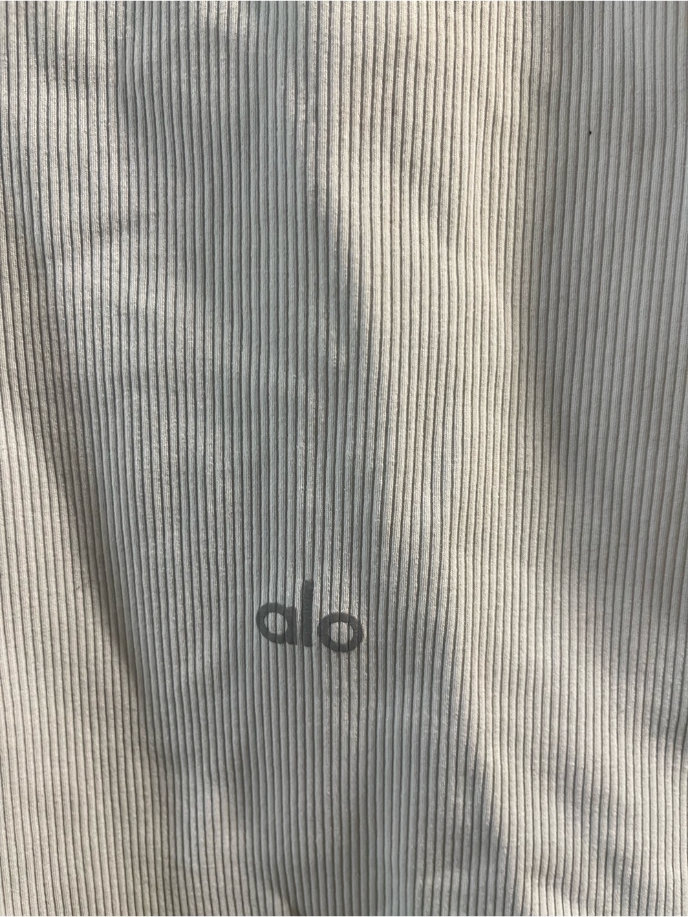 ALO Yoga White Ribbed Tank Top Have Spots No Size Tags XS/S - Picture 3 of 3